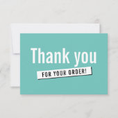 MODERNES ORDER INSERT Geschäft danke Ihnen minze g (Vorderseite)