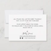 MODERNES ORDER INSERT Geschäft danke Ihnen minze g (Rückseite)