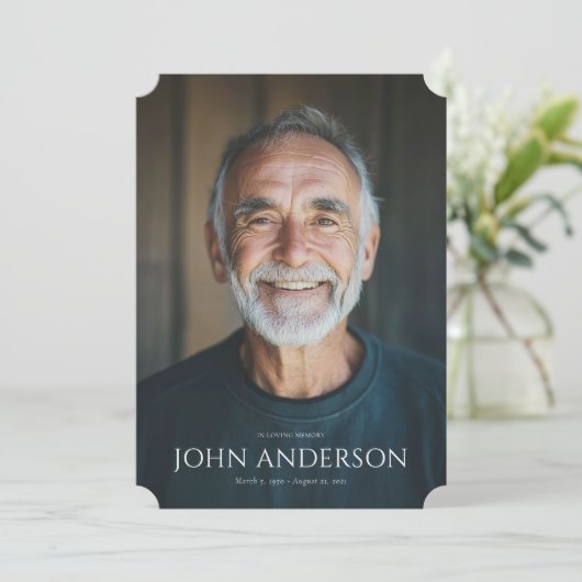 Modernes Order-Memorial-Programm Einladung (Stehend Vorderseite)