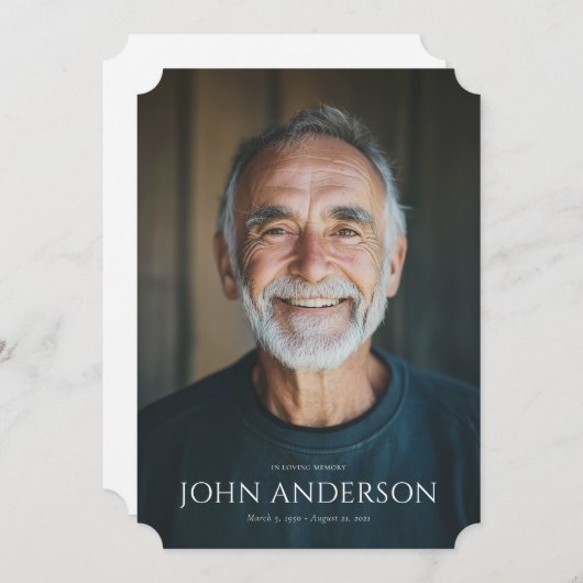 Modernes Order-Memorial-Programm Einladung (Vorne/Hinten)