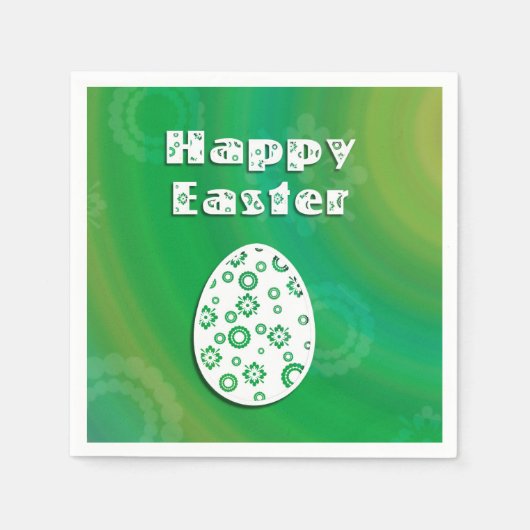 Modernes Ostereier Retro Papier Art Serviette (Vorderseite)
