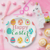 Modernes Ostereig Pappteller (Party)