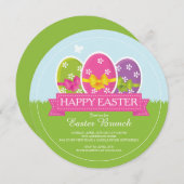 Modernes Osterfest - Party Einladung (Vorne/Hinten)