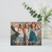 Modernes Ostergruss-Foto Postkarte (Stehend Vorderseite)