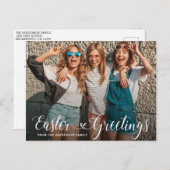 Modernes Ostergruss-Foto Postkarte (Vorne/Hinten)