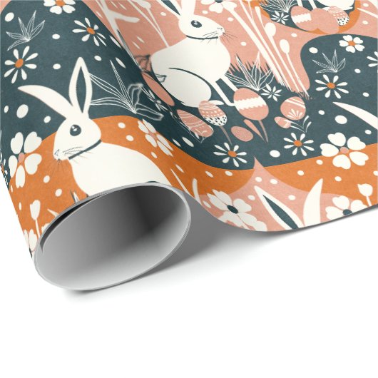 Modernes Osterhaus Geschenkpapier (Rolleneckpunkt)