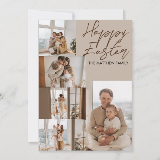 Modernes Ostern, 5-Foto-Kollektion Feiertagskarte (Vorderseite)