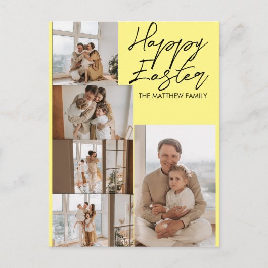 Modernes Ostern, 5-Foto-Kollektion Feiertagspostkarte (Vorderseite)