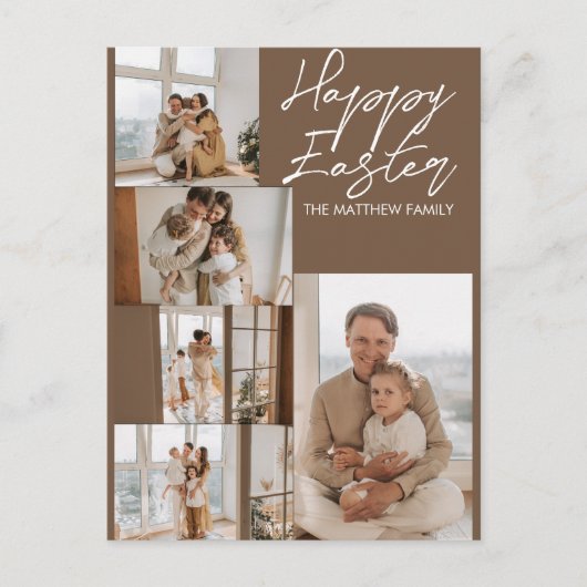 Modernes Ostern, 5-Foto-Kollektion Feiertagspostkarte (Vorderseite)