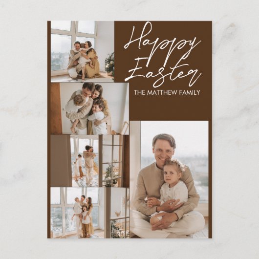 Modernes Ostern, 5-Foto-Kollektion Feiertagspostkarte (Vorderseite)