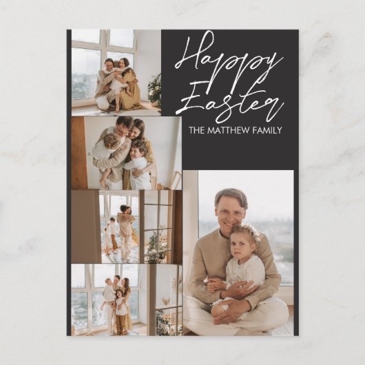 Modernes Ostern, 5-Foto-Kollektion Feiertagspostkarte (Vorderseite)