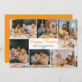 Modernes Ostern, Familiensammlung mit sechs Fotos Feiertagskarte