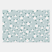 Modernes Ostersapphir, blau und rosa Set 3 Geschenkpapier Set (Vorderseite 3)