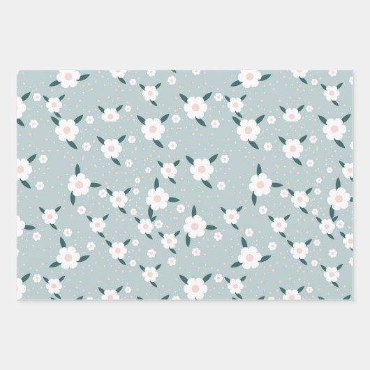 Modernes Ostersapphir, blau und rosa Set 3 Geschenkpapier Set (Vorderseite 3)