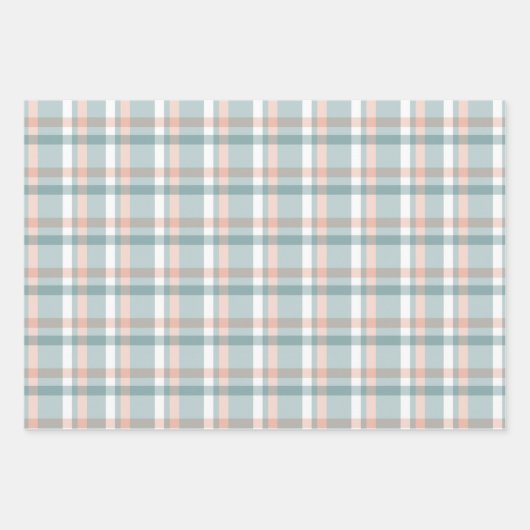 Modernes Ostersapphir, blau und rosa Set 3 Geschenkpapier Set (Vorderseite 2)