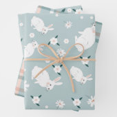 Modernes Ostersapphir, blau und rosa Set 3 Geschenkpapier Set (Beispiel)