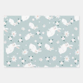 Modernes Ostersapphir, blau und rosa Set 3 Geschenkpapier Set (Vorderseite)