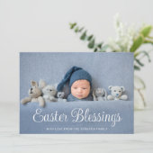 Modernes Ostersegen-Foto Feiertagskarte (Stehend Vorderseite)