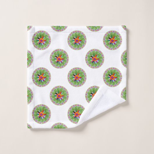 Modernes Otomi-Design Badhandtuch Set (Waschlappen)