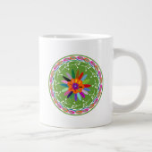 Modernes Otomi-Design Jumbo-Tasse (Rechts)