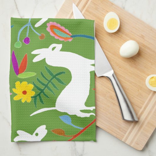 Modernes Otomi-Design | Llama Donkey Design Geschirrtuch (Viertel Falte)