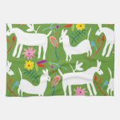 Modernes Otomi-Design | Llama Donkey Design Geschirrtuch (Horizontal)
