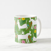Modernes Otomi-Design | Llama Donkey Design Kaffeetasse (VorderseiteRechts)