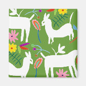 Modernes Otomi-Design | Llama Donkey Design Magnet (Vorne)