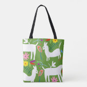 Modernes Otomi-Design | Llama Donkey Design Tasche (Rückseite)