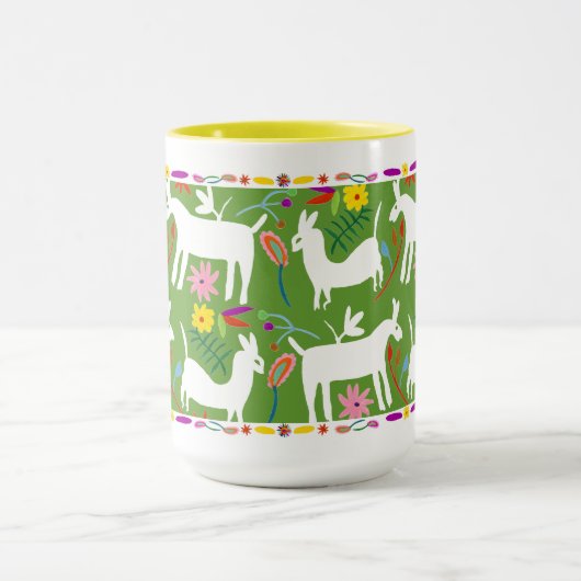 Modernes Otomi-Design | Llama Donkey Design Tasse (Zentrum)