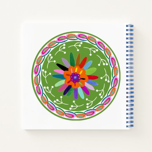 Modernes Otomi-Design Notizblock (Rückseite)