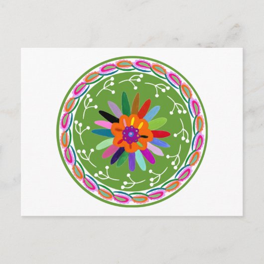 Modernes Otomi-Design Postkarte (Vorderseite)