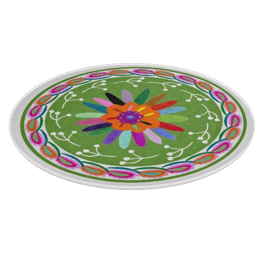 Modernes Otomi-Design Schneidebrett (Ecke)