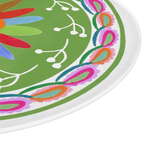 Modernes Otomi-Design Schneidebrett (Ecke)