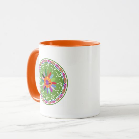 Modernes Otomi-Design Tasse (Vorderseite Links)