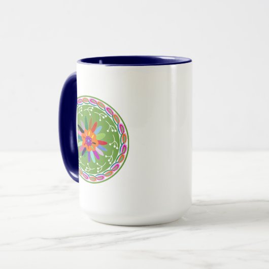 Modernes Otomi-Design Tasse (Vorderseite Links)