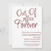Modernes Out-of-Office für immer benutzerfreundlic Einladung (Vorderseite)