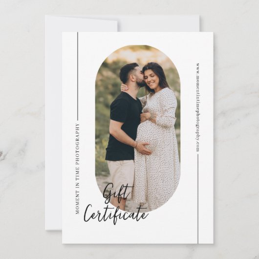 Modernes Oval Arch Fotogeschenk (Vorderseite)