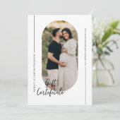 Modernes Oval Arch Fotogeschenk (Stehend Vorderseite)