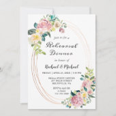 Modernes Oval Blumen Rahmen Frühlingsfest Probe Einladung (Vorderseite)