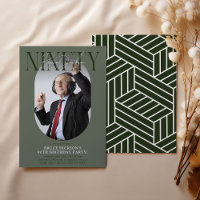 Modernes Oval Foto & Unterschrift 90. Geburtstag