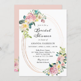 Modernes ovales Brautparty in Pastellfarben Einladung