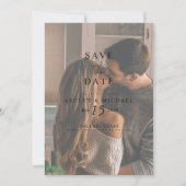 Modernes Overlay 4 Foto Typografie Hochzeit Save The Date (Vorderseite)