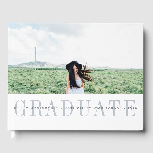 Modernes Overlay | ABSCHLUSS FOTO Gästebuch (Vorderseite)