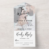 Modernes Overlay-Foto - Hochzeit individuell gesta All In One Einladung (Innen)