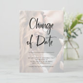 Modernes Overlay | Foto Hochzeitwechsel Einladung (Stehend Vorderseite)