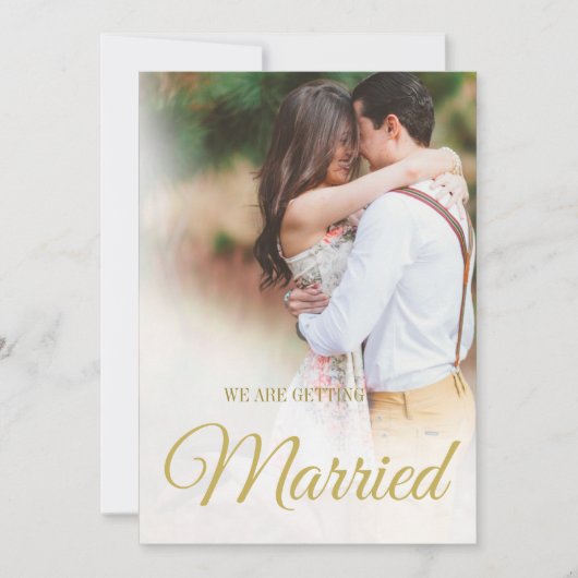 Modernes Overlay für Hochzeiten Foto Elegant Einfa Einladung (Vorderseite)