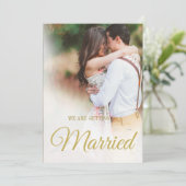 Modernes Overlay für Hochzeiten Foto Elegant Einfa Einladung (Stehend Vorderseite)