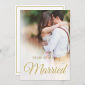 Modernes Overlay für Hochzeiten Foto Elegant Einfa Einladung (Vorne/Hinten)