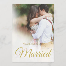 Modernes Overlay für Hochzeiten Foto Elegant Einfa Einladung